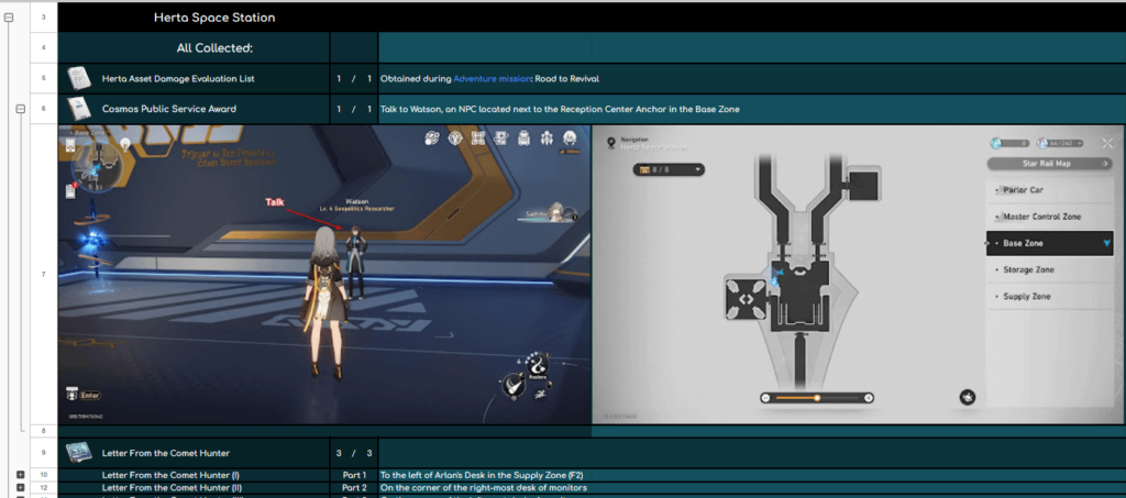 1.4 本棚スプレッドシートを完了 – ゲーム内のすべての本!  📚