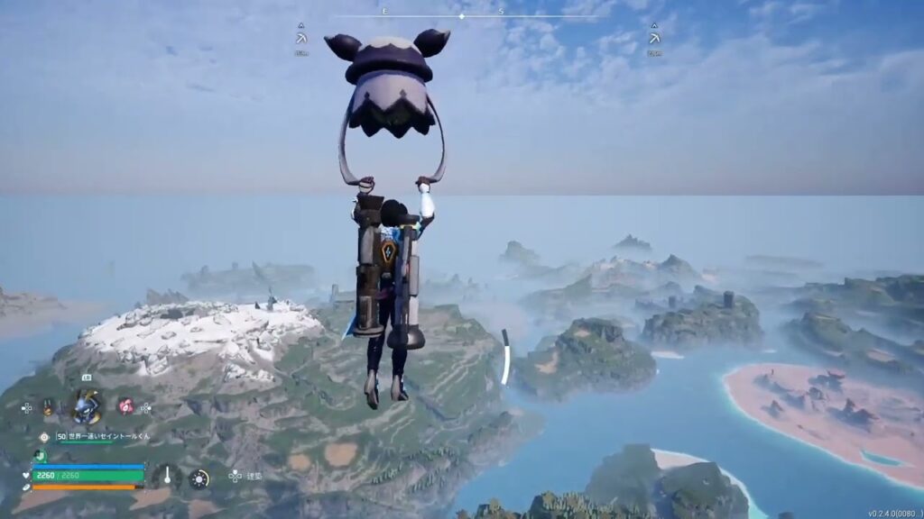 【パルワールド】ヤミイカに捕まって雪山から拠点に帰った。