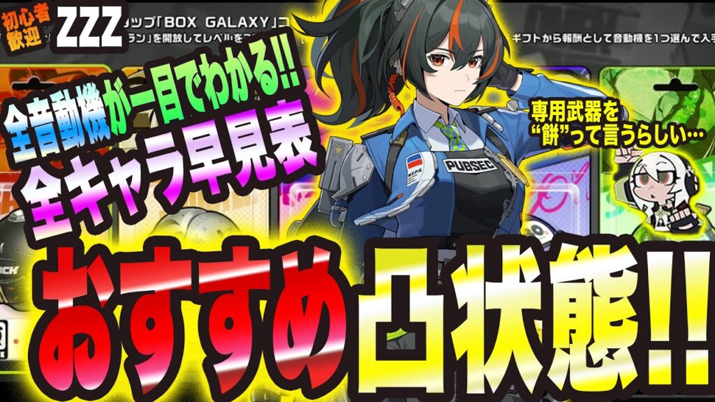 【ゼンゼロ】全音動機にオススメのキャラが一目でわかるっ!! さらにSキャラのオススメ凸状態っ!!【ゼンレスゾーンゼロ 考察・攻略・実況】