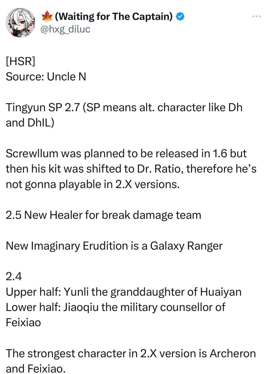 [STORY SPOILERS] 今後のキャラクターに関する情報はUncle Nより