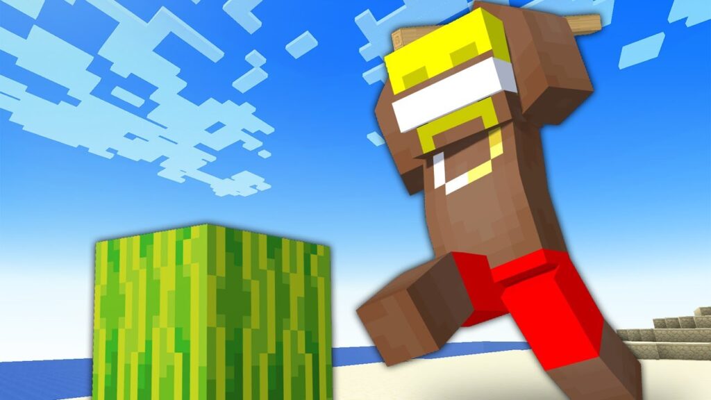 夏だ！こんがり日焼けしてスイカ割り！【マイクラ】