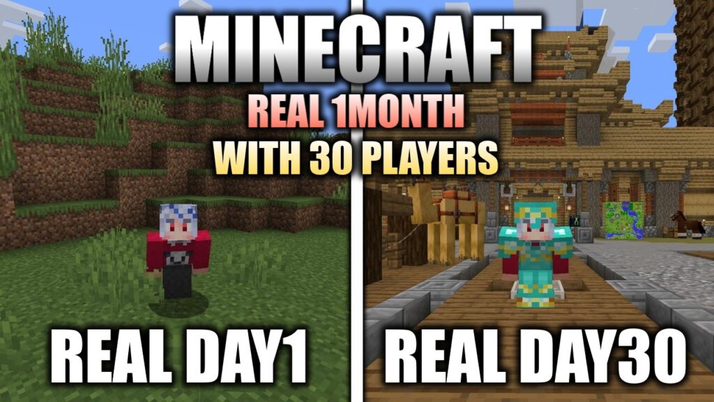 【マイクラ】リアル30日間でマイクラを開拓した結果【ゆっくり実況】【ゆっくり鯖】