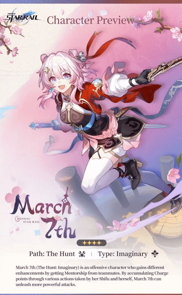 キャラクタープレビュー | 3月7日 (The Hunt)