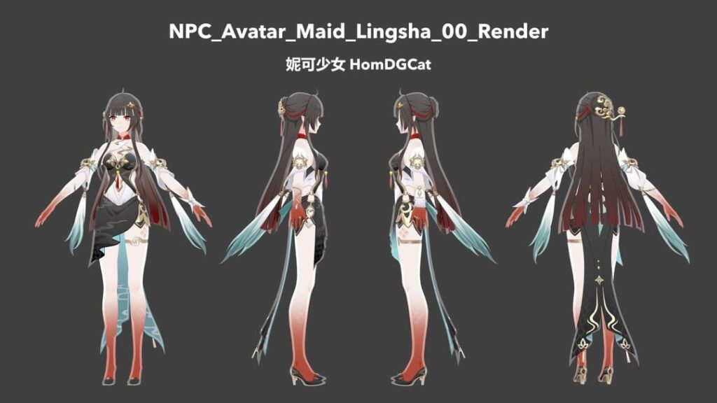 [HomDGCat] LingshaとMozeのレンダリング