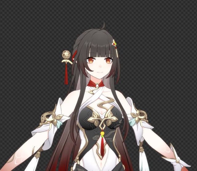 Lingsha と彼女の武器のレンダリング (JoQa 経由)