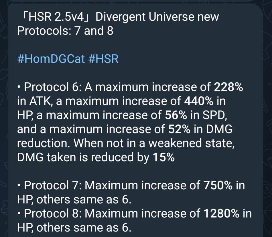 [HSR 2.5V4] ダイバージェント・ユニバース 新プロトコル7と8 [HomDGCat]