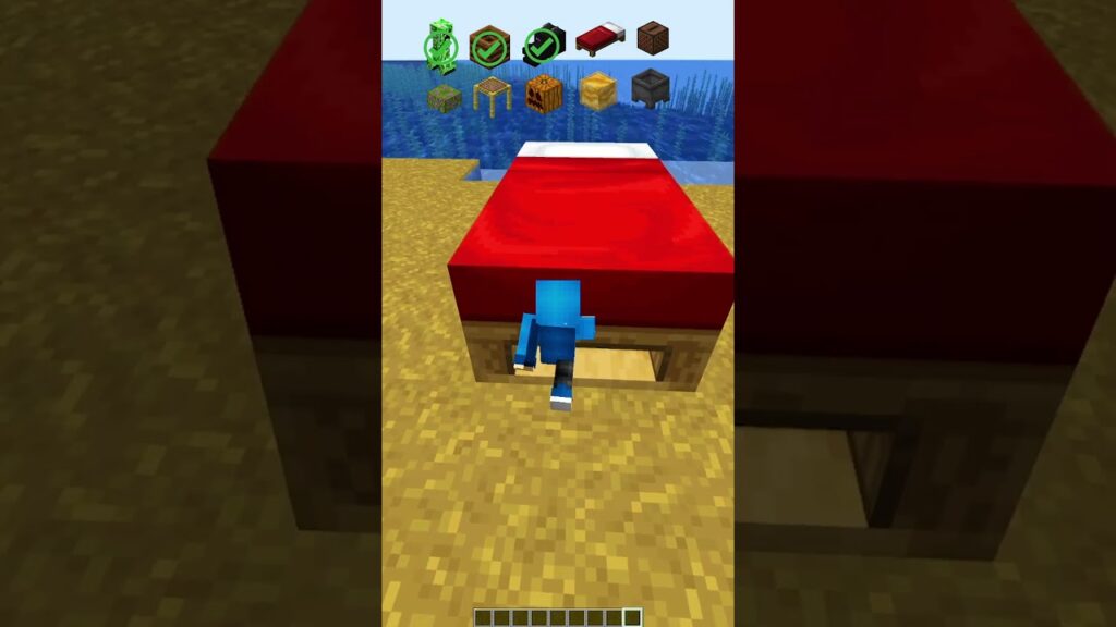 MINECRAFT : WILL I FIT?🤯 WAIT FOR IT...(WITH はいよろこんで) #minecraft #shorts