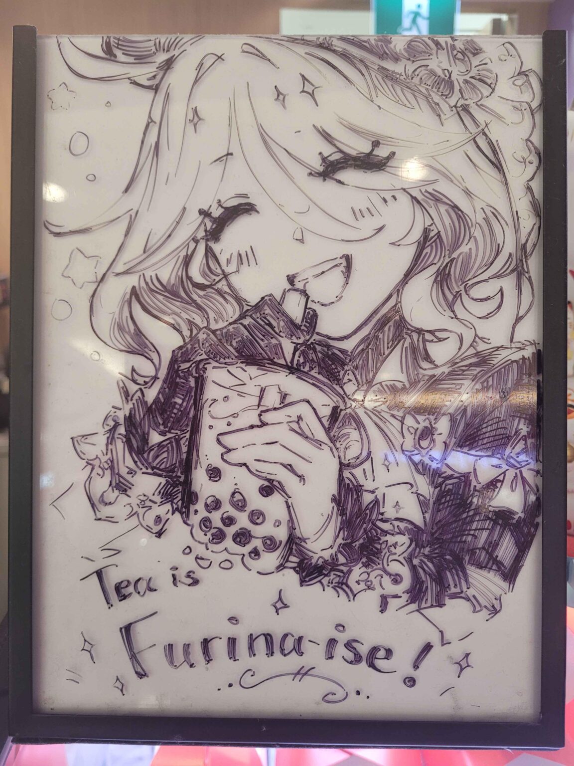 地元のChatimeで見かけたFurinaのかわいい絵
