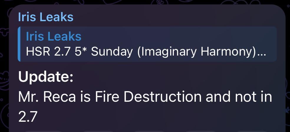 Reca は 2.7 には存在せず、Fire Destruction です (Iris Leaks 経由)
