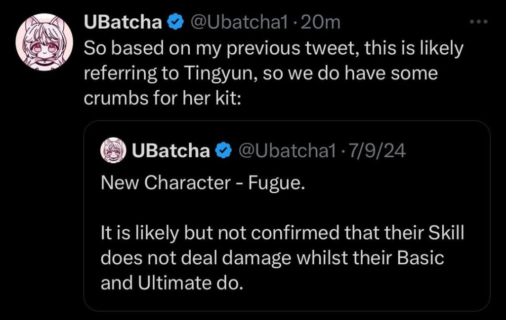 [SPOILERS] Ubatcha経由の2.7キャラクターに関する情報