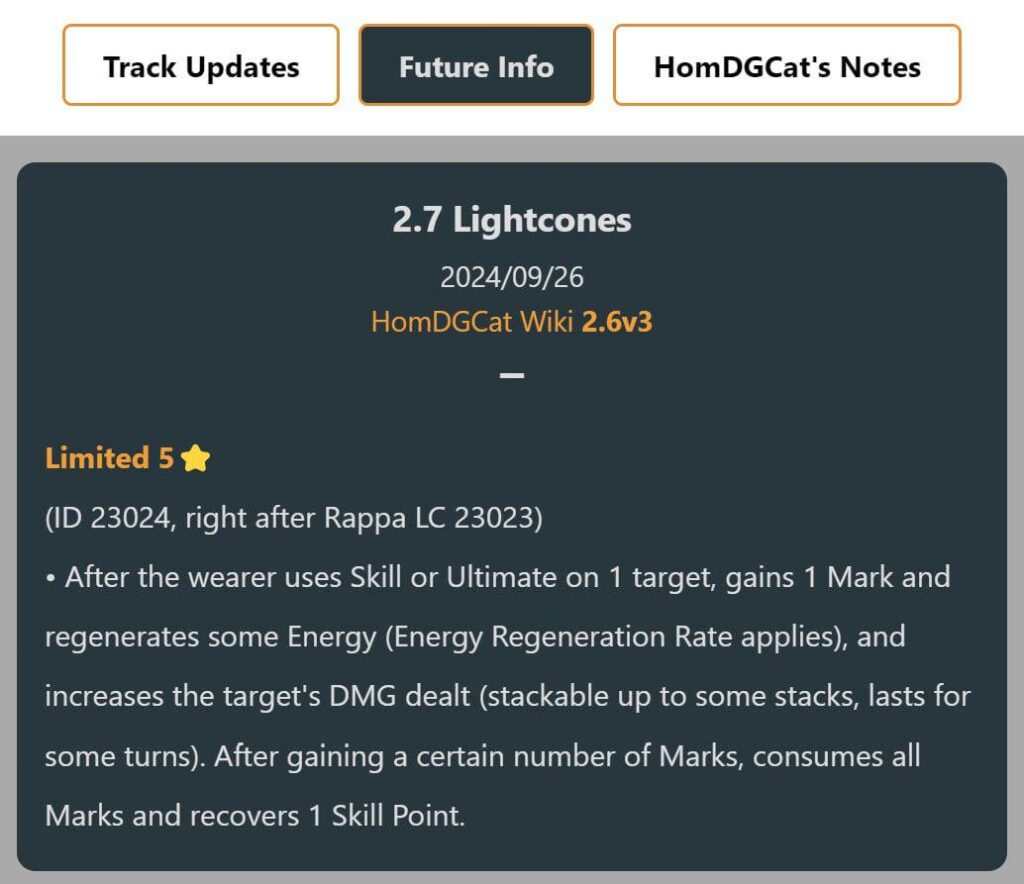[HSR 2.7+] 詳細については日曜日の LC をご覧ください。 [HomDGCat]