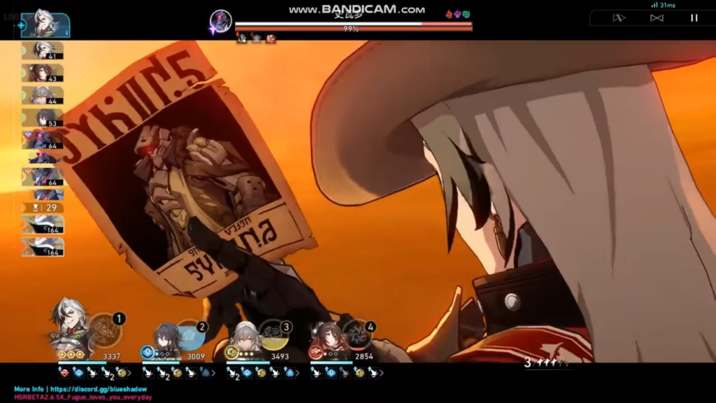 [2.7 V3] Boothill E0S0、Ruan Mei E0S0、Fugue E1S0 4 コスト 0 サイクル MoC 12 ノード 1 by Fuguelover