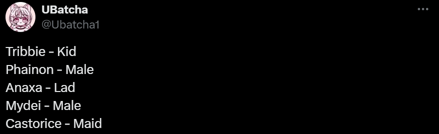 Ubatcha による 3.X キャラクター モデル タイプ