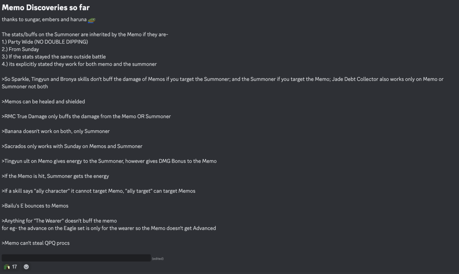 jsternmains HSR チャネルからメモスプライトをテストするディスカバリのリスト