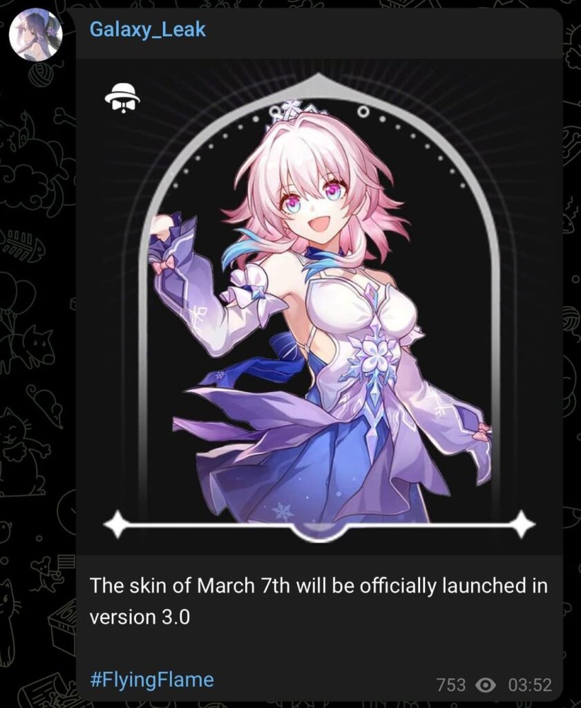 Flying Flame による 3 月 7 日のスキンの詳細情報