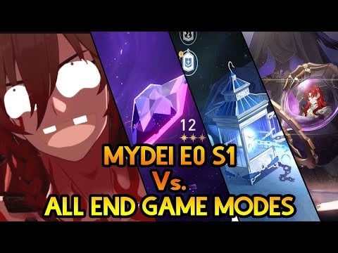 mydei e0s1対。すべてのエンドゲーム（MOC、PF、SA）| RMC E6 |ギャラガーE6 | Bronya E1 | Tribbie E0S0 [Beta 3.1 v3]
