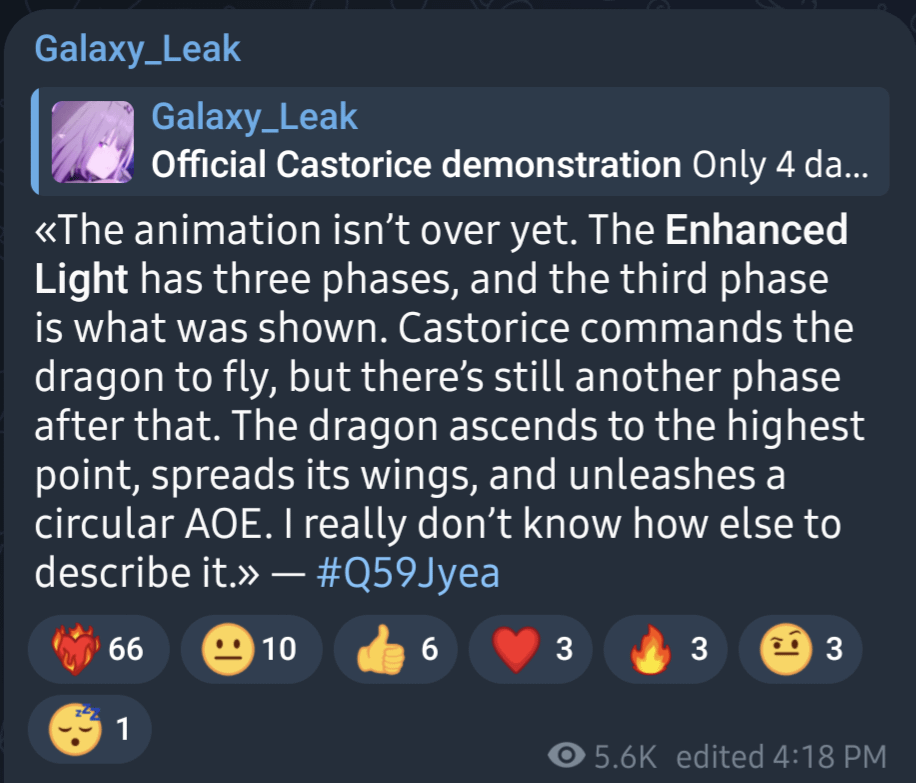 Uncle G6U27QZ 経由の Castorice アニメーションのパン粉