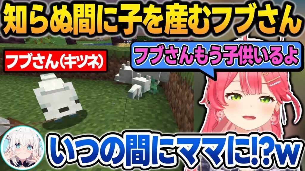 野生のキツネに『フブさん』と名付けて、子供を産ませたことをフブさんに報告するみこち まとめ【新ホロ鯖マイクラ/さくらみこ/白上フブキ/音乃瀬奏/星街すいせい/天音かなた/ホロライブ/切り抜き】 野生のキツネに『フブさん』と名付けて、子供を産ませたことをフブさんに報告するみこち まとめ【新ホロ鯖マイクラ/さくらみこ/白上フブキ/音乃瀬奏/星街すいせい/天音かなた/ホロライブ/切り抜き】