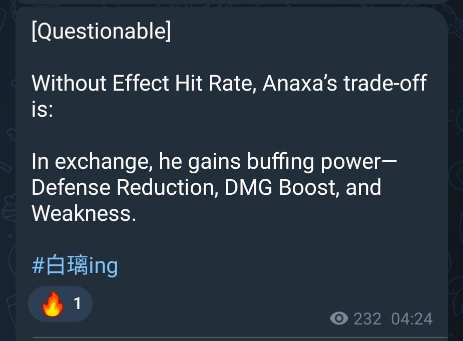 Tiebaによると、Anaxaの新しいトレース