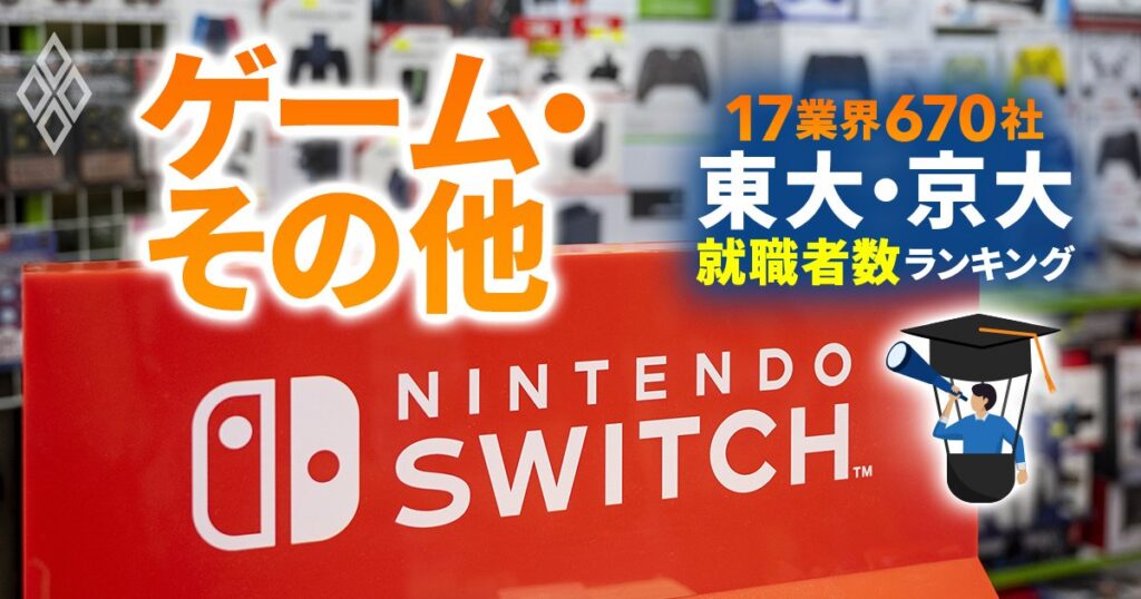 東大・京大生の就職先ランキング【ゲーム・その他19社】3位コエテクは6人、任天堂とソニーは何人？ | 17業界670社 東大・京大就職者数ランキング | ダイヤモンド・オンライン