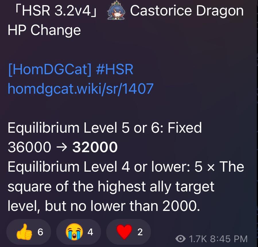 V4 Castorice Dragon HPの変更