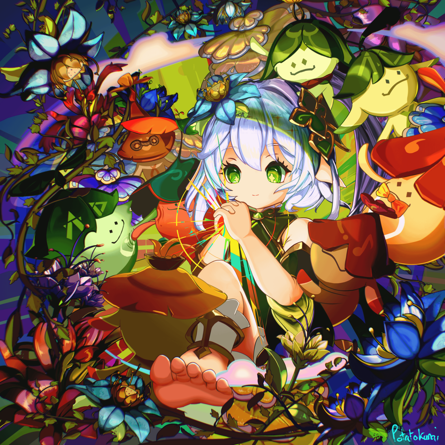 ナヒダのシーズンではないかもしれませんが、現在、私は2年間GIをプレイしていない休憩をとるので、彼女は現在、私がより簡単にプレイスルーを手伝ってくれます（今ではLiyueには新しいエリアがあることを知っています）。愛と感謝のためにナヒダを再描画します。