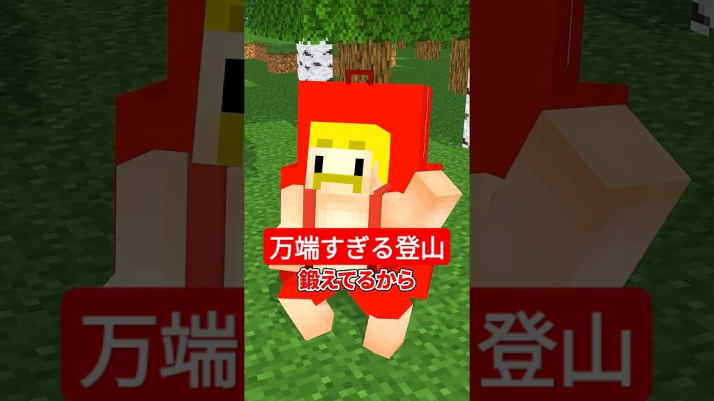 万全すぎる登山の準備 #shorts #マイクラ