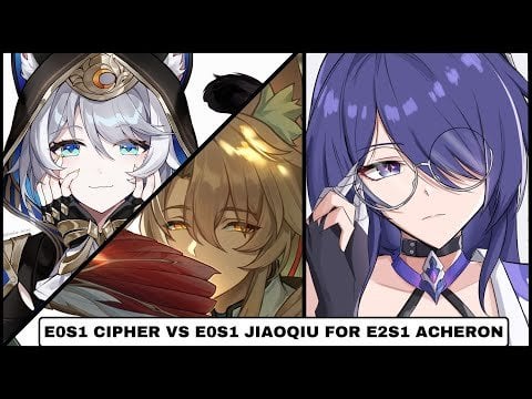 MOC 3.3 V3 SWARM 0サイクル（両方のチーム）E0S1 Cipher vs E0S1 JIAOQIU | E2S1 Acheron、E0S1 Hyacine、E1S1 Robin