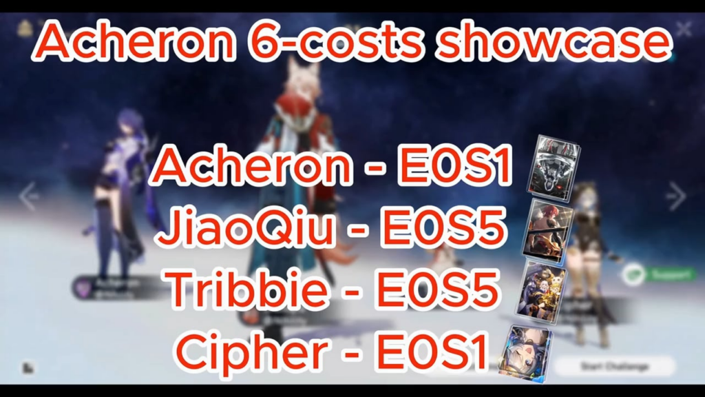 ACHERON E0S1 / JIAOQIU E0S0 / Tribbie E0S0 / CIPHEE E0S1 -MOC 3.3V2 / BANANA -0サイクル