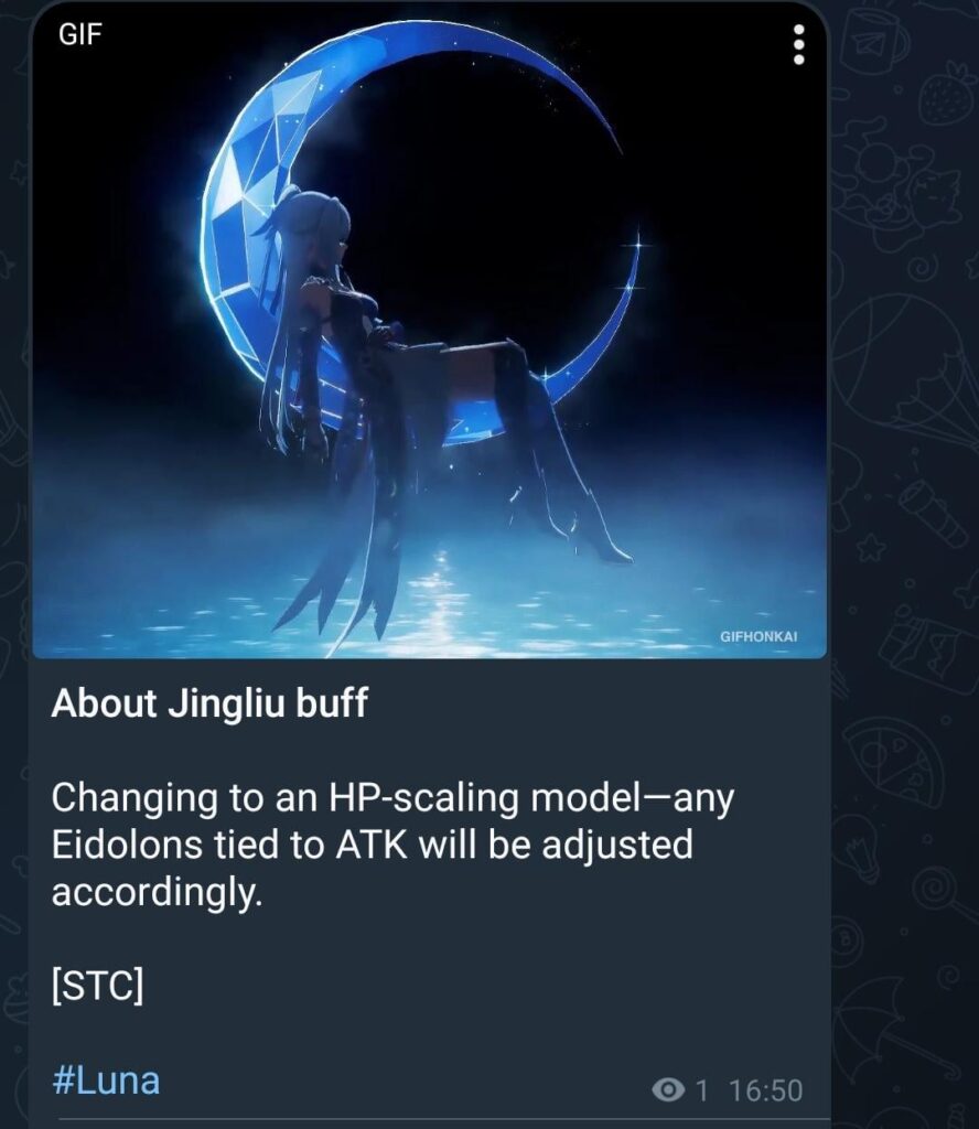 Luna経由のJingliu Buff Crumb