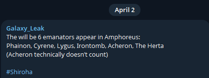 Amphoreus Story Spoiler by Shiroha