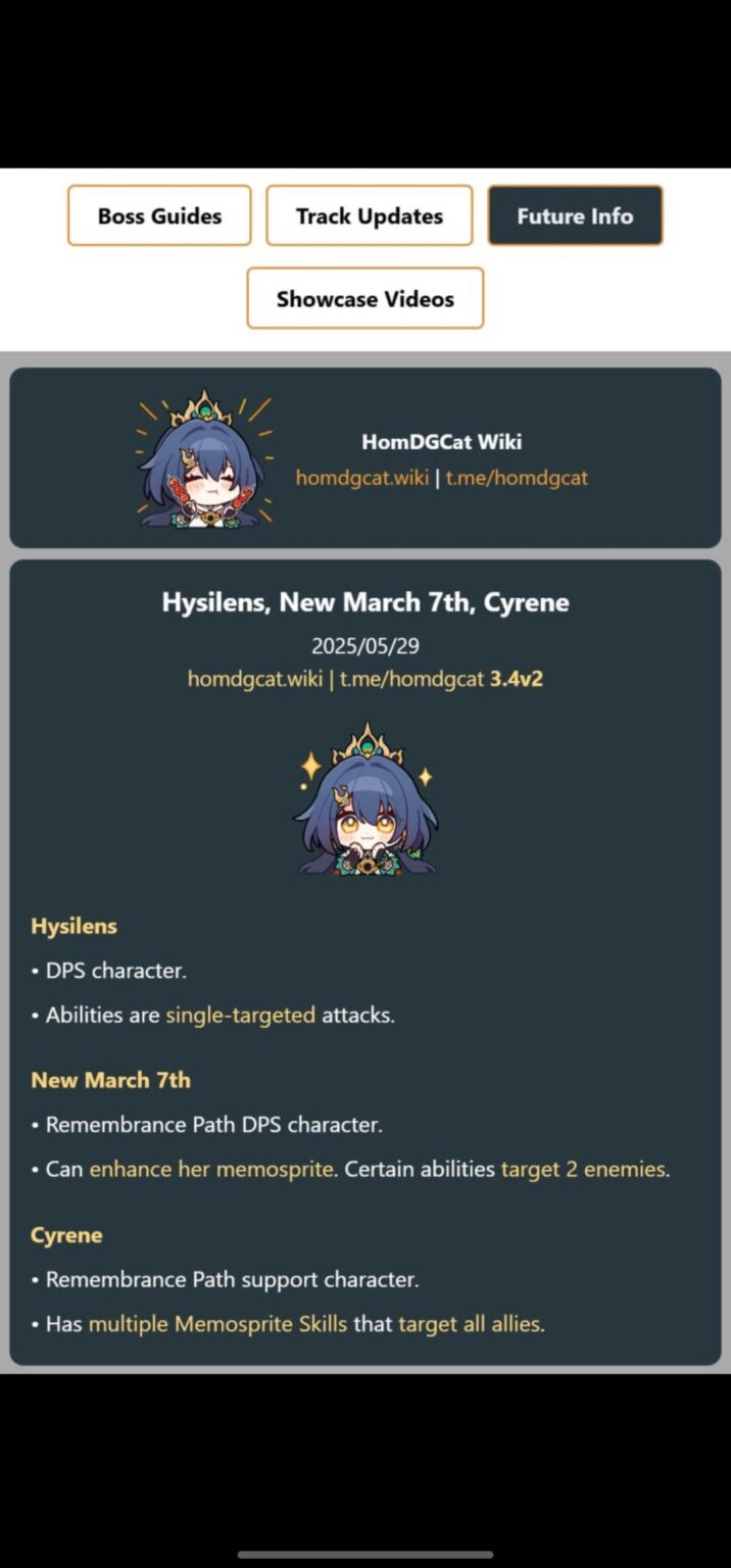 Hysilens、Homdgcat経由のHysilens、New 3月7日、シレンに関する初期の情報