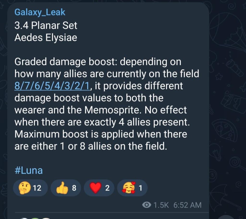 3.4 Aedes Elysiae Planar Lunaを介して情報を設定します