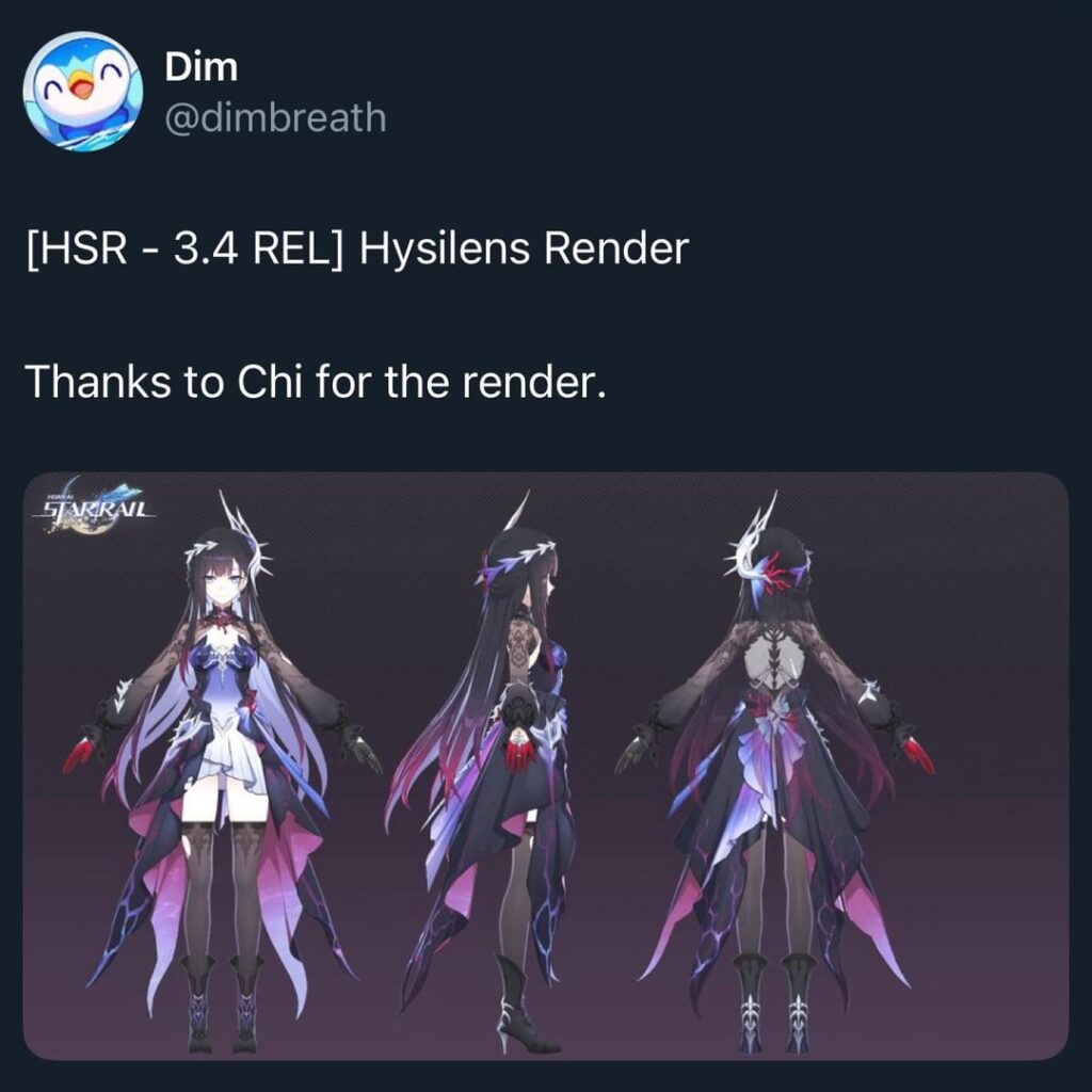 [HSR - 3.4 REL] HysilensはTwitterでDIMを介してレンダリングします