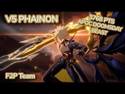 V5 E0S1 Phainon | E1S1 BRONYA | E6S5 Tingyun（DDD）| E6S5 RMC（勝利）| 3.4 Apoc Showcase |終末の獣