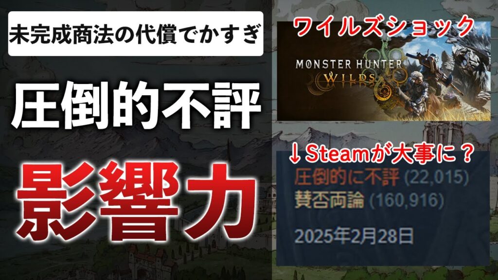 【ワイルズ事変】Steam評価でネットのおもちゃに…コアゲーマーの意見が史上最強になりました