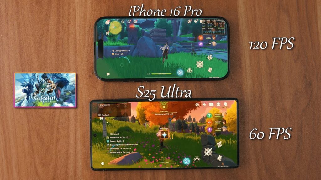 iPhone 16 Pro Vs Samsung S25 Ultra Genshin Impact Gaming Test: Max Graphics & FPS Tested