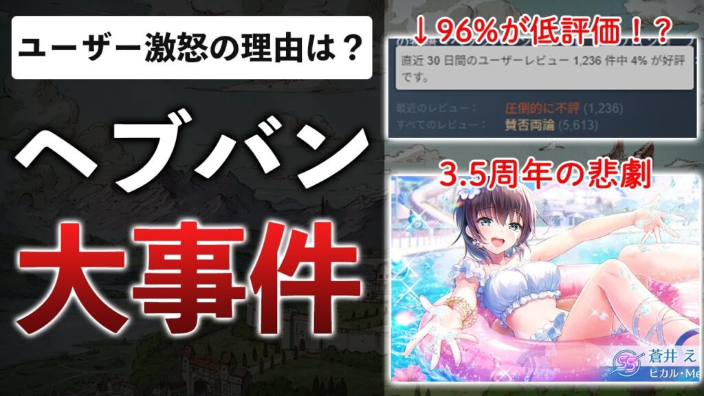 【2000人と分析】バランス崩壊のヘブバン、大幅ナーフ＆集金アプデで大炎上…運営に残された道は？【ヘブンバーンズレッド】