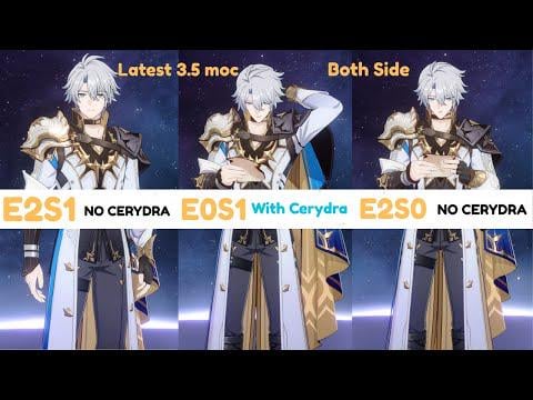 [V3] CerydraなしのE2S1とE2S0 PhainonとCerydraとのE0S1 Phainonの比較|最新の3.5 moc |ストーリースポイラーボスが含まれています。