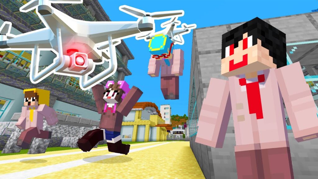 ドローン先生vs逃亡生徒【ぷちひな×いんく×たま】