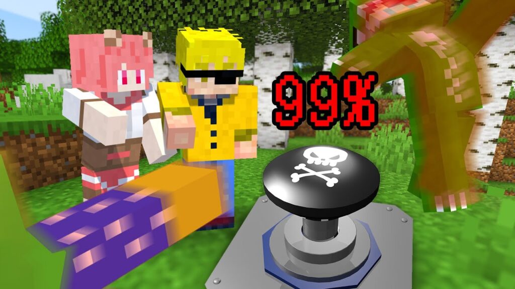 押したら"99%"の確率で⭕️ぬ！？命のボタン【マインクラフト】