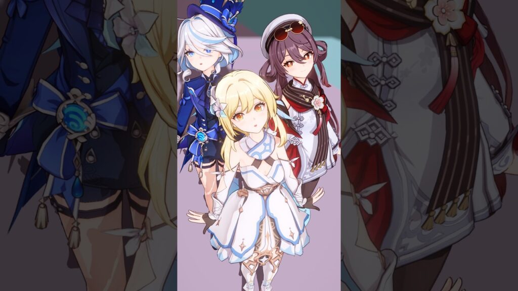 Hu Tao Furina Lumine バンバラバン【Genshin Impact MMD】 #hutao #furina #lumine Hu Tao Furina Lumine バンバラバン【Genshin Impact MMD】 #hutao #furina #lumine