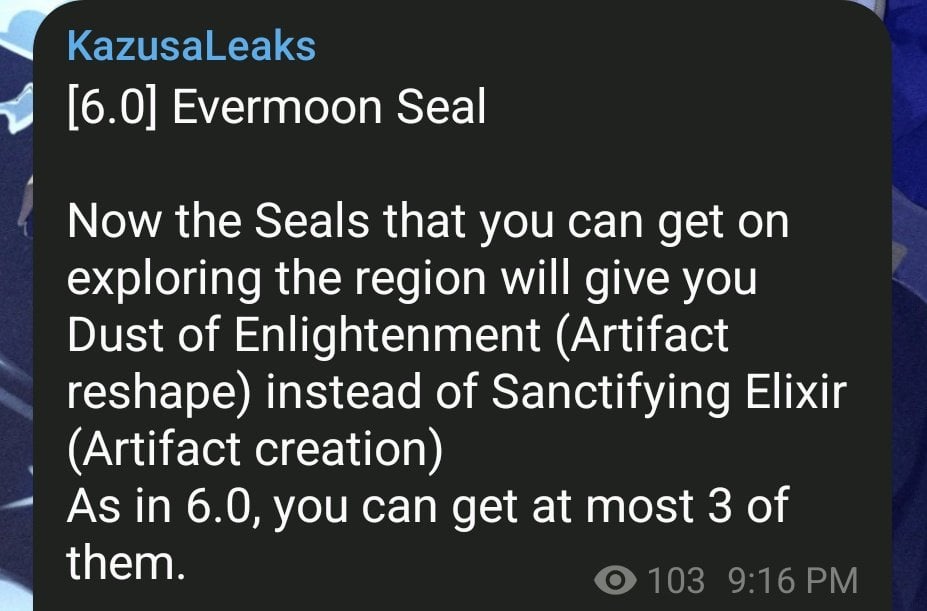 Evermoon Sealsは、Kazusaleaksを介して変化に報酬を与えます