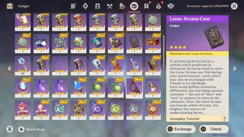 Kuroo経由のゲームのLunar Arcanaカード