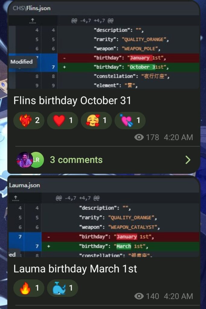 Lauma and Flins V4誕生日の日付はKurooを介して