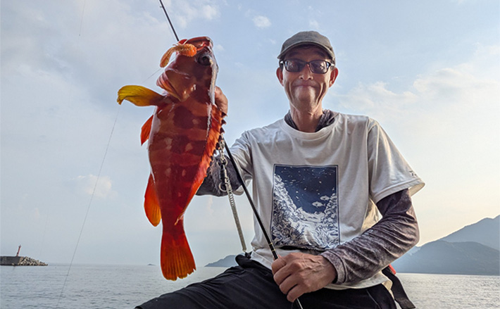 地磯ロックフィッシュゲームで35cm超え筆頭にアカハタが連発【三重】ヤミハタもヒット