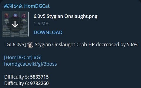 V5 6.0 Sticgian hostlaught HPの変化（5.6％HP nerfからcrab）