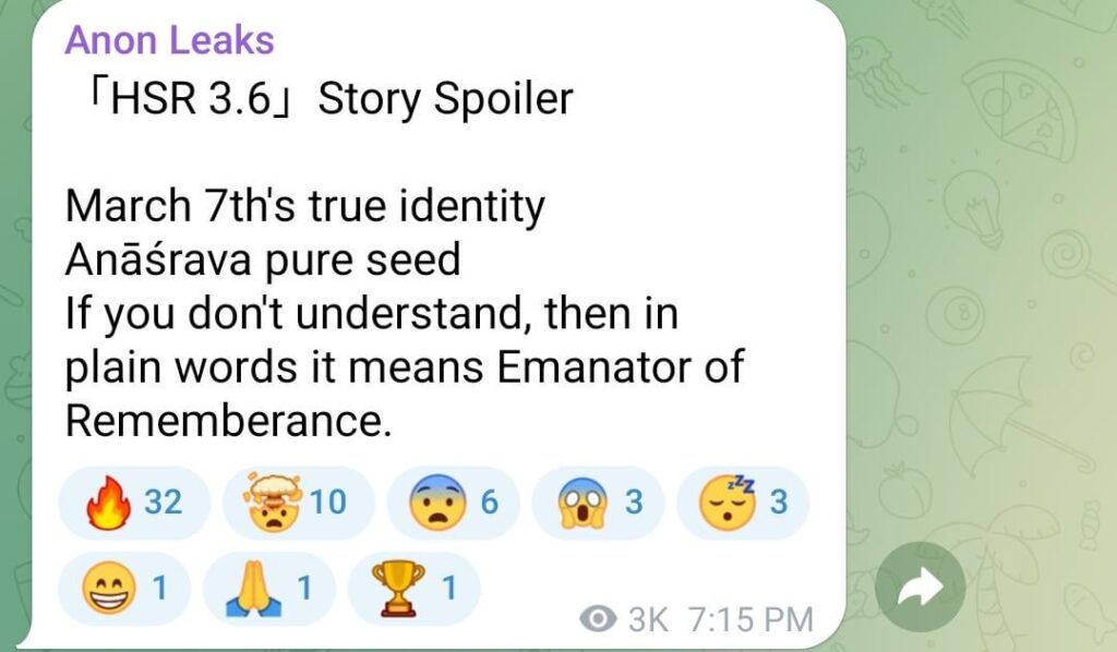 3.6 Anon Leaksによるストーリースポイラー