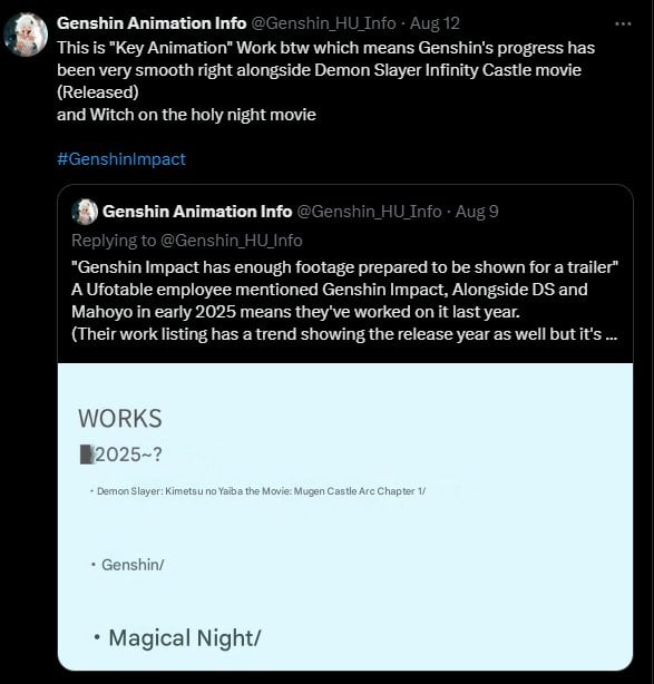 Genshinアニメーション情報を介したGenshin Impact Animeについて