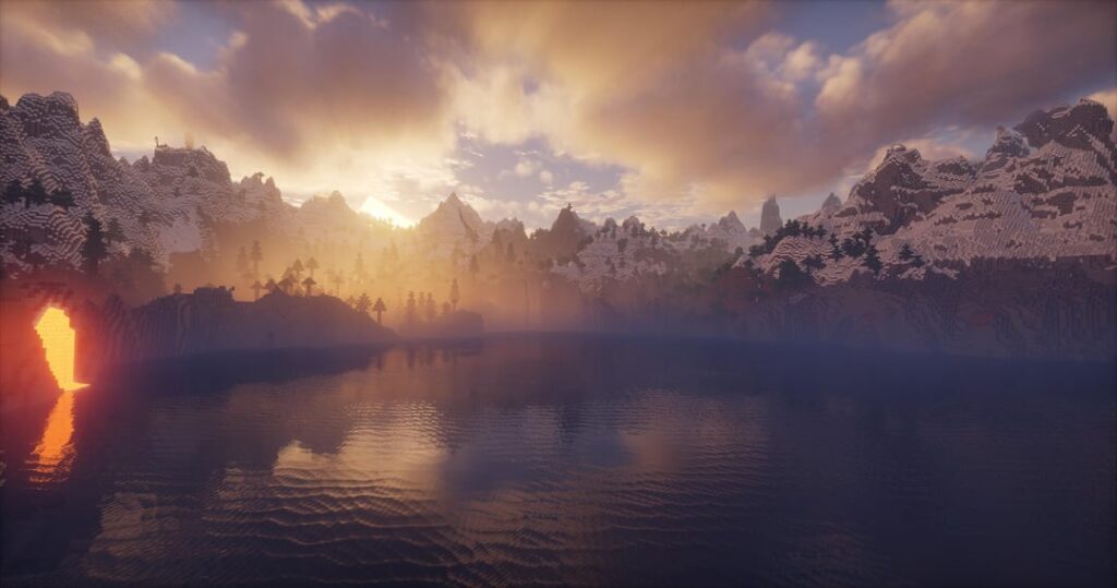 山に囲まれた冷湖。